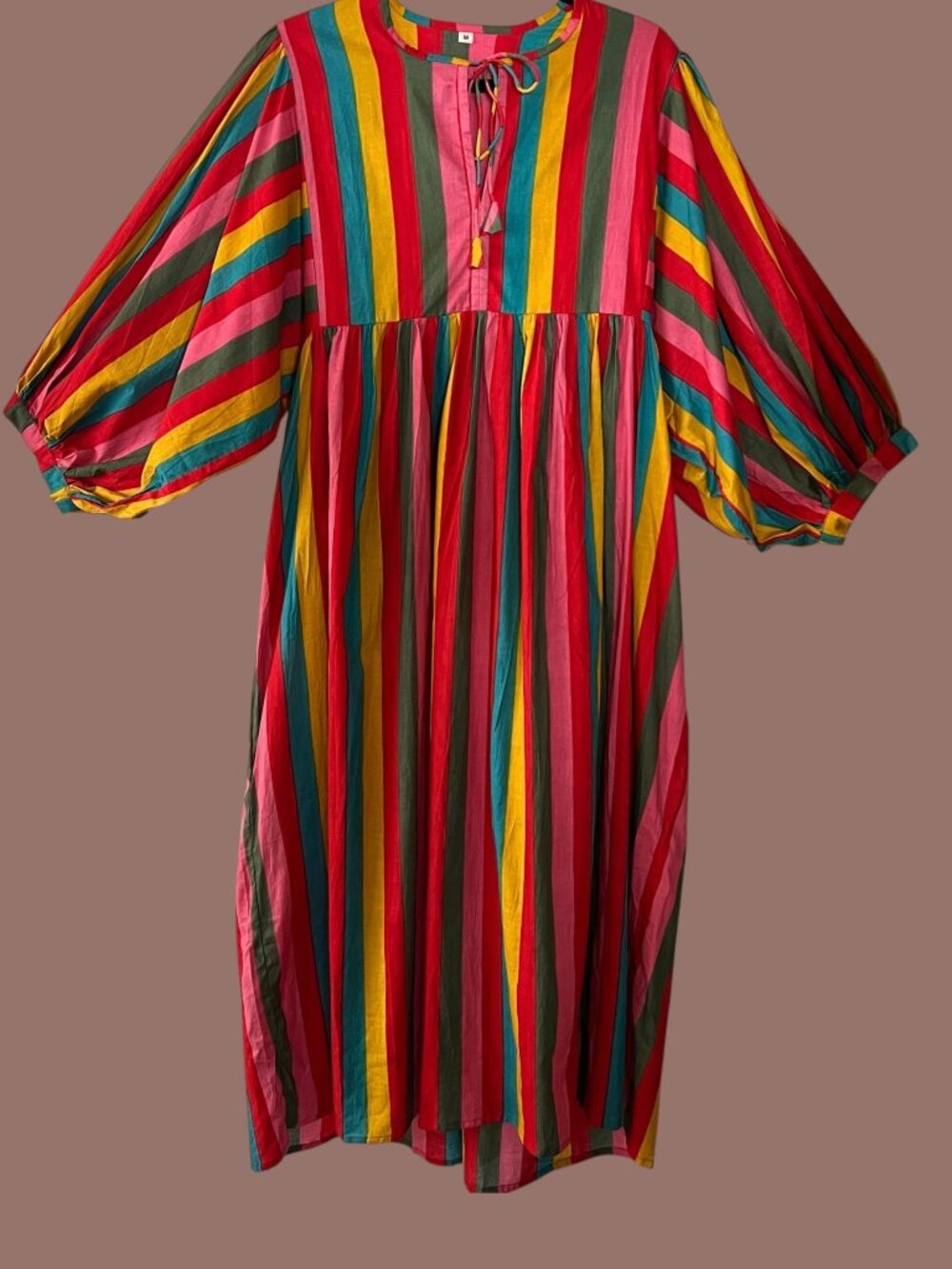 NWOT Cotton Striped Dress Size Medium Large